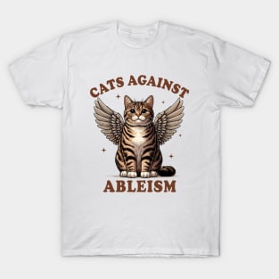 Hidden Disability Invisible Illness Cats Against Ableism T-Shirt